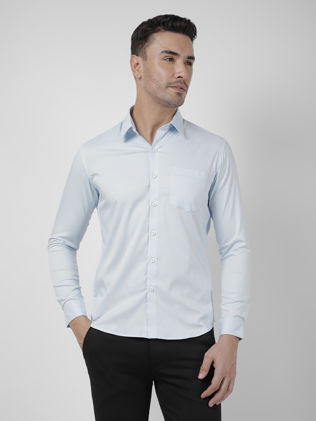 Numero Uno Men SOLID Blue Shirt